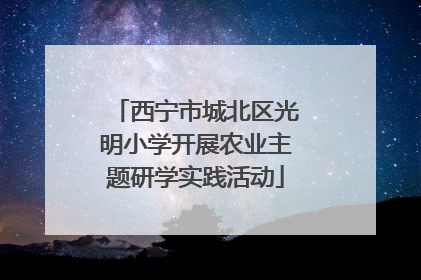 西宁市城北区光明小学开展农业主题研学实践活动