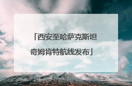 西安至哈萨克斯坦奇姆肯特航线发布