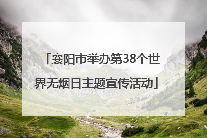 襄阳市举办第38个世界无烟日主题宣传活动