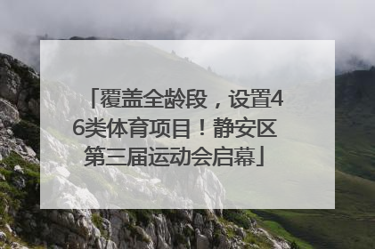 覆盖全龄段，设置46类体育项目！静安区第三届运动会启幕