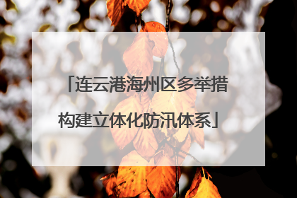 连云港海州区多举措构建立体化防汛体系