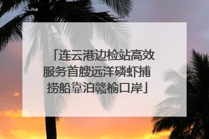 连云港边检站高效服务首艘远洋磷虾捕捞船靠泊赣榆口岸