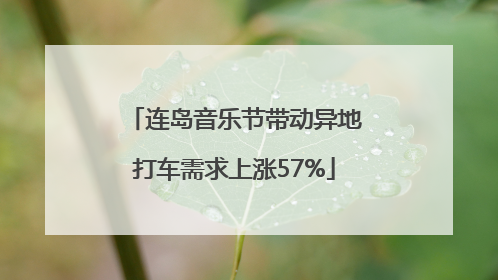 连岛音乐节带动异地打车需求上涨57%
