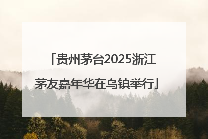 贵州茅台2025浙江茅友嘉年华在乌镇举行