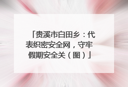 贵溪市白田乡：代表织密安全网，守牢假期安全关（图）