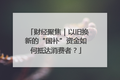 财经聚焦｜以旧换新的“国补”资金如何抵达消费者？