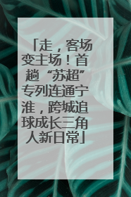走，客场变主场！首趟“苏超”专列连通宁淮，跨城追球成长三角人新日常