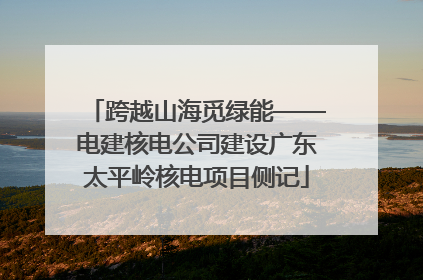 跨越山海觅绿能——电建核电公司建设广东太平岭核电项目侧记