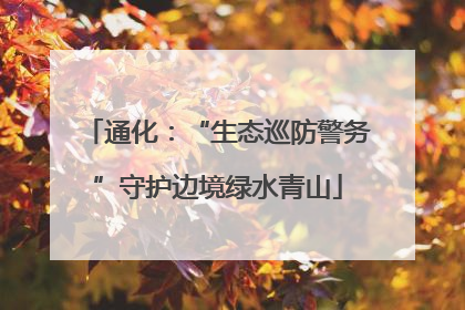 通化：“生态巡防警务”守护边境绿水青山