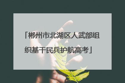 郴州市北湖区人武部组织基干民兵护航高考