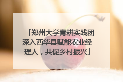 郑州大学青耕实践团深入西华县赋能农业经理人，共促乡村振兴