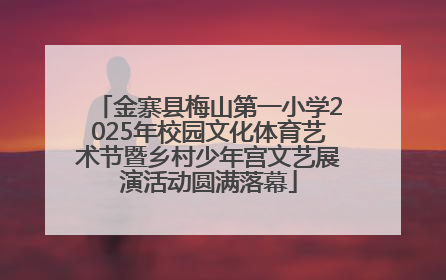 金寨县梅山第一小学2025年校园文化体育艺术节暨乡村少年宫文艺展演活动圆满落幕