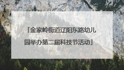 金家岭街道辽阳东路幼儿园举办第二届科技节活动