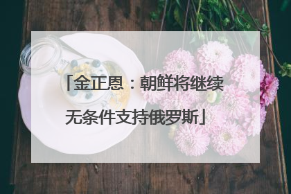 金正恩：朝鲜将继续无条件支持俄罗斯