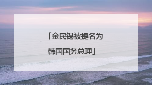 金民锡被提名为韩国国务总理