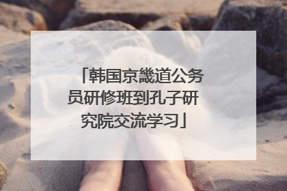 韩国京畿道公务员研修班到孔子研究院交流学习