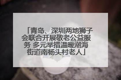 青岛、深圳两地狮子会联合开展敬老公益服务 多元举措温暖潮海街道南杨头村老人