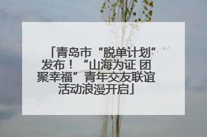 青岛市“脱单计划”发布！“山海为证 团聚幸福”青年交友联谊活动浪漫开启
