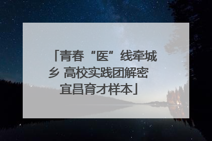 青春“医”线牵城乡 高校实践团解密宜昌育才样本