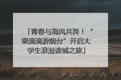 青春与海风共舞！“乘滴滴游烟台”开启大学生浪漫读城之旅