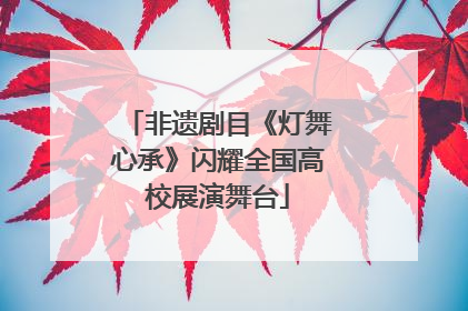 非遗剧目《灯舞心承》闪耀全国高校展演舞台