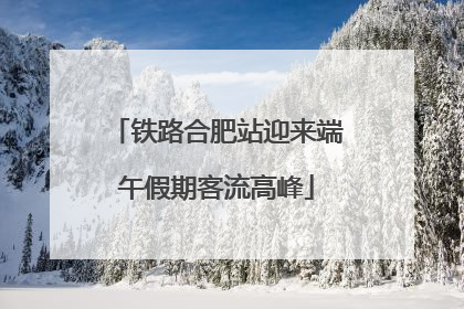 铁路合肥站迎来端午假期客流高峰