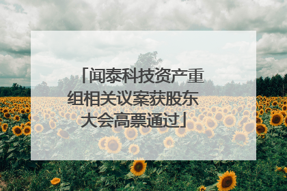 闻泰科技资产重组相关议案获股东大会高票通过