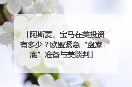 阿斯麦、宝马在美投资有多少？欧盟紧急“盘家底”准备与美谈判