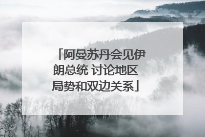 阿曼苏丹会见伊朗总统 讨论地区局势和双边关系