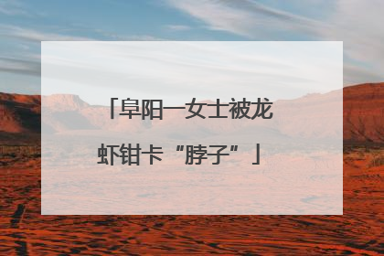 阜阳一女士被龙虾钳卡“脖子”