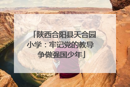 陕西合阳县天合园小学：牢记党的教导 争做强国少年