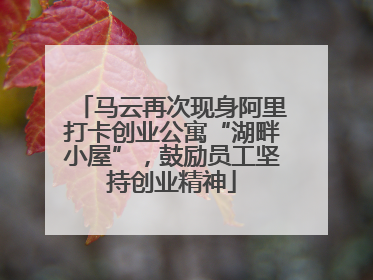 马云再次现身阿里打卡创业公寓“湖畔小屋”，鼓励员工坚持创业精神
