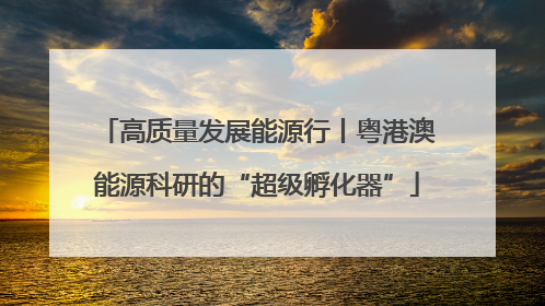 高质量发展能源行丨粤港澳能源科研的“超级孵化器”