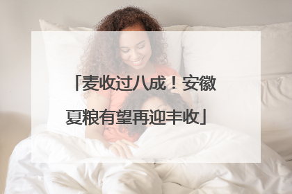 麦收过八成！安徽夏粮有望再迎丰收