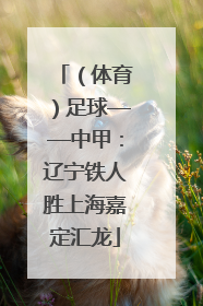 （体育）足球——中甲：辽宁铁人胜上海嘉定汇龙