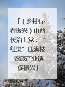 （乡村行·看振兴）山西长治上党：“红果”压满枝 农旅产业链促振兴
