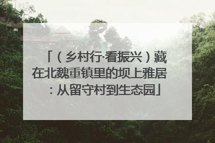 （乡村行·看振兴）藏在北魏重镇里的坝上雅居：从留守村到生态园