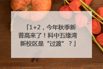 1+2，今年秋季新普高来了！科中五缘湾新校区是“过渡”？