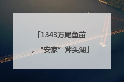 1343万尾鱼苗，“安家”斧头湖