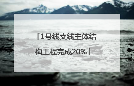 1号线支线主体结构工程完成20%