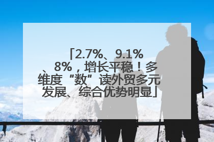 2.7%、9.1%、8%，增长平稳！多维度“数”读外贸多元发展、综合优势明显