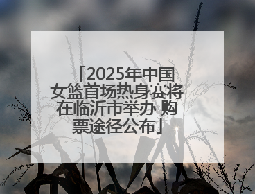 2025年中国女篮首场热身赛将在临沂市举办 购票途径公布