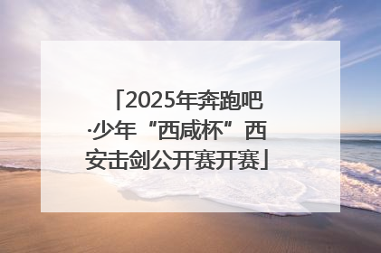 2025年奔跑吧·少年“西咸杯”西安击剑公开赛开赛