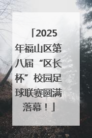 2025年福山区第八届“区长杯”校园足球联赛圆满落幕！