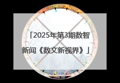 2025年第3期数智新闻《数文新视界》