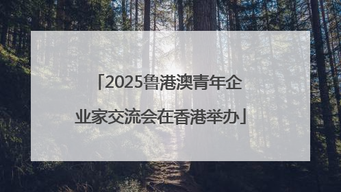 2025鲁港澳青年企业家交流会在香港举办