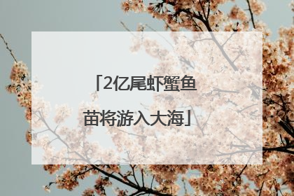 2亿尾虾蟹鱼苗将游入大海