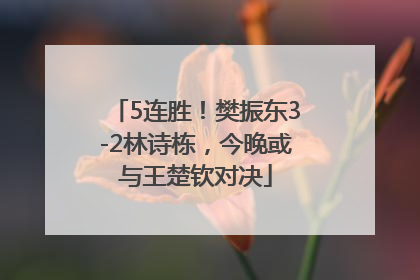 5连胜！樊振东3-2林诗栋，今晚或与王楚钦对决