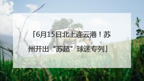 6月15日北上连云港！苏州开出“苏超”球迷专列