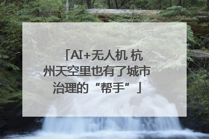 AI+无人机 杭州天空里也有了城市治理的“帮手”